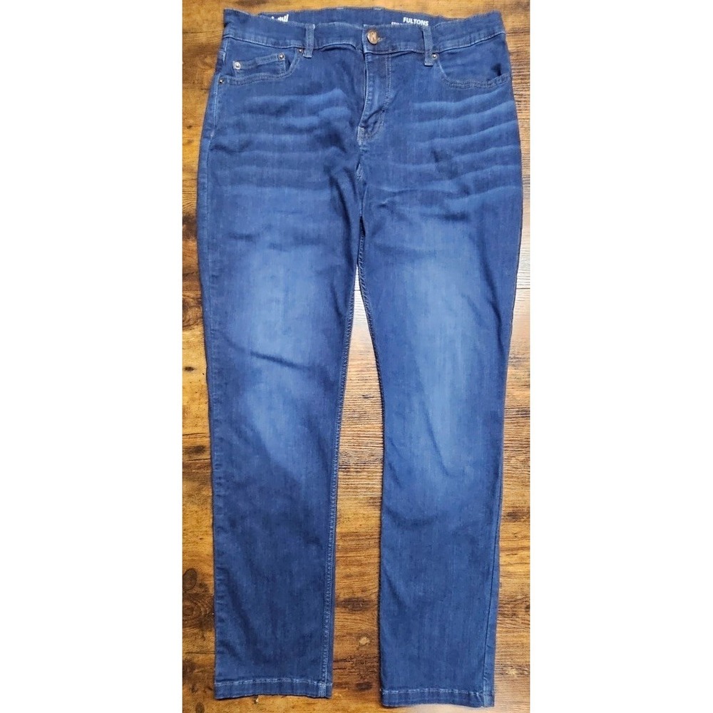 Mugsy Jeans Men's 36x32 Blue Fultons Stretch Denim Pants Zip Fly